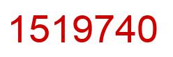 Number 1519740 red image