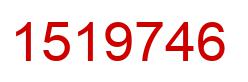 Number 1519746 red image