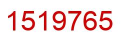 Number 1519765 red image
