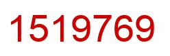 Number 1519769 red image