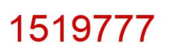 Number 1519777 red image