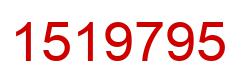 Number 1519795 red image
