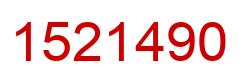 Number 1521490 red image