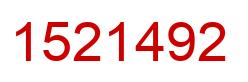 Number 1521492 red image