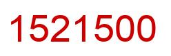 Number 1521500 red image