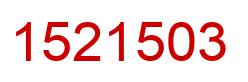 Number 1521503 red image