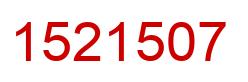 Number 1521507 red image