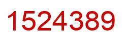Number 1524389 red image