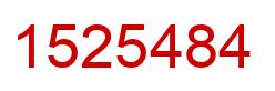 Number 1525484 red image