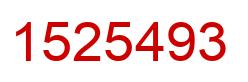 Número 1525493 imagen rojo