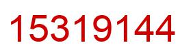 Number 15319144 red image