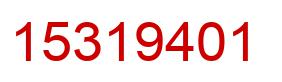 Number 15319401 red image