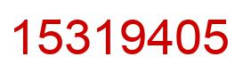 Number 15319405 red image
