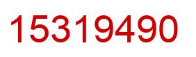 Number 15319490 red image