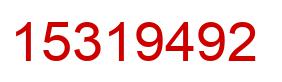 Number 15319492 red image