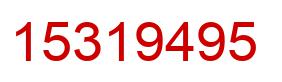 Number 15319495 red image