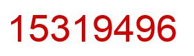 Number 15319496 red image