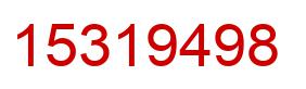Number 15319498 red image