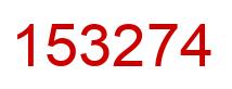 Número 153274 imagen rojo