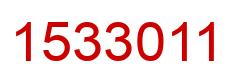 Number 1533011 red image