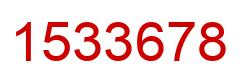 Number 1533678 red image