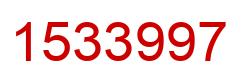 Number 1533997 red image