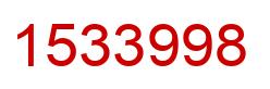 Number 1533998 red image