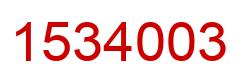 Número 1534003 imagen rojo