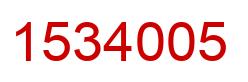 Número 1534005 imagen rojo