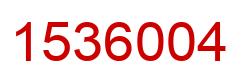 Número 1536004 imagen rojo