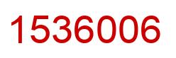Número 1536006 imagen rojo
