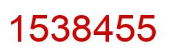 Number 1538455 red image