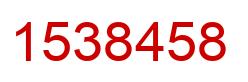 Número 1538458 imagen rojo