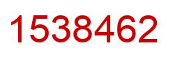 Number 1538462 red image