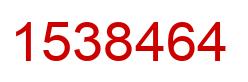 Número 1538464 imagen rojo