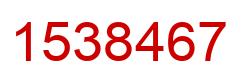 Número 1538467 imagen rojo