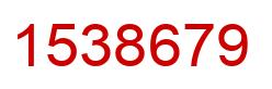 Number 1538679 red image