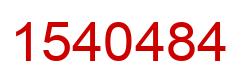 Number 1540484 red image