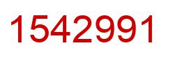 Number 1542991 red image