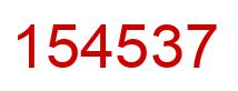 Number 154537 red image