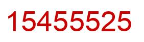 Number 15455525 red image