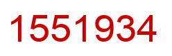 Número 1551934 imagen rojo