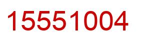 Número 15551004 imagen rojo