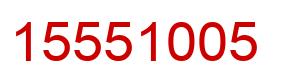 Número 15551005 imagen rojo