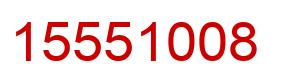Número 15551008 imagen rojo