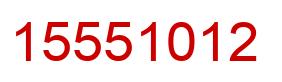 Número 15551012 imagen rojo