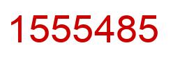 Number 1555485 red image
