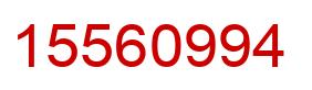 Number 15560994 red image