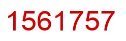 Número 1561757 imagen rojo