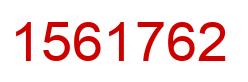 Number 1561762 red image
